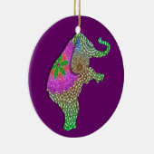 Lucky Indian Elephant in Rainbow Colors Keramisch Ornament (Rechts)