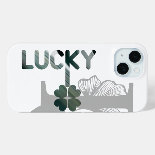 LUCKY iPhone Cases Trend Abstract Groen (Achterkant (horizontaal))