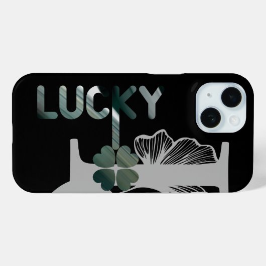 LUCKY iPhone Cases Trend Abstract Groen (Achterkant (horizontaal))