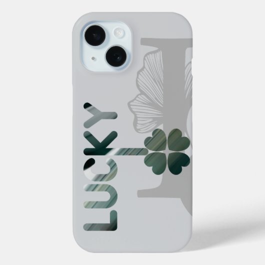 LUCKY iPhone Hoesjes Trend Abstract Groen (Achterkant)