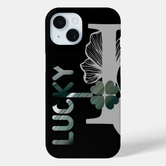 LUCKY iPhone Hoesjes Trend Abstract Groen (Achterkant)