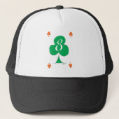 Lucky Irish 8 of Clubs, tony fernandes Trucker Pet (Voorkant)