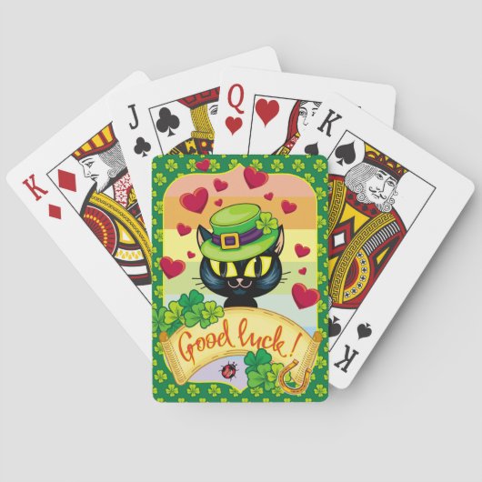 Lucky Irish Cat! Pokerkaarten (Achterkant)