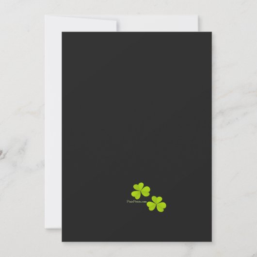 Lucky Irish Celebration Invitation Kaart (Achterkant)