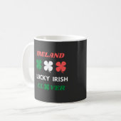 Lucky irish clover ierland st.patrick's dag koffiemok (Voorkant links)