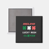 Lucky irish clover ierland st.patrick's dag magneet (Voorkant / Achterkant)