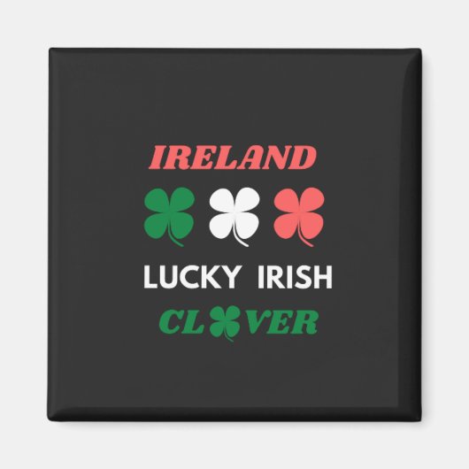 Lucky irish clover ierland st.patrick's dag magneet (Voorkant)
