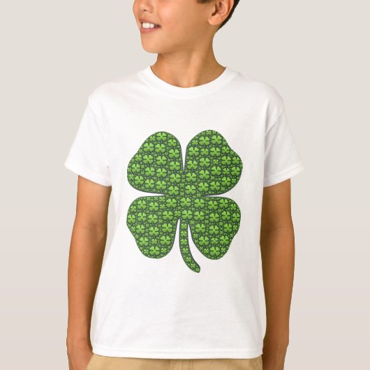 Lucky Irish Clover Kinder T-shirt (Voorkant)