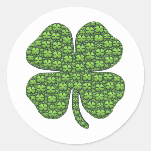 Lucky Irish Clover Ronde Sticker