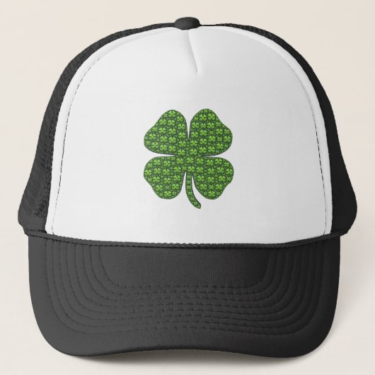 Lucky Irish Clover Trucker Hat Pet (Voorkant)