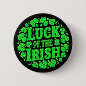 Lucky Irish Clovers Ronde Button 5,7 Cm (Voorkant)