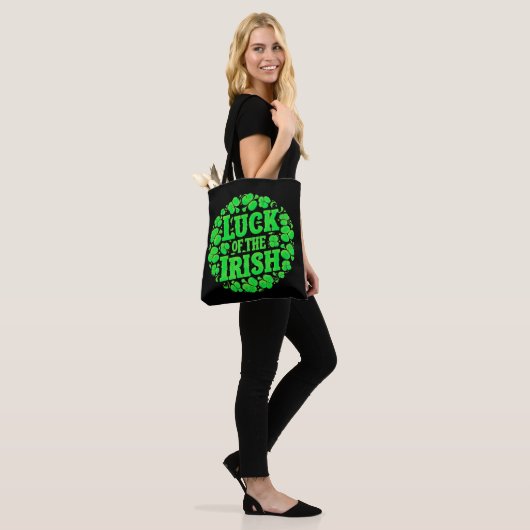 Lucky Irish Clovers Tote Bag (Op model)