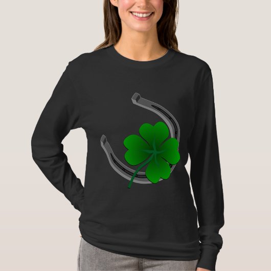 Lucky Irish Dames Shirt St. Patrick's Lady Shirt (Voorkant)