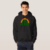 Lucky Irish Four Leaf C St Patrick's Day Rainbow Hoodie (Voorkant volledig)