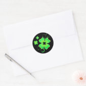 Lucky Irish Four Leaf Clover Ronde Sticker (Envelop)
