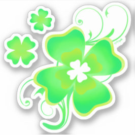 Lucky Irish Four Leaf Clover Sticker