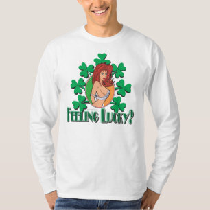 Lucky Irish Girl met Shamrocks T-shirt