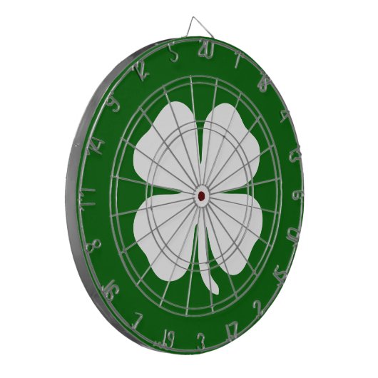 Lucky Irish Green Clover Dartbord (Voorkant Links)