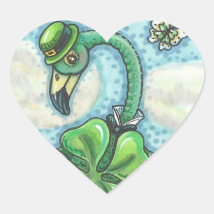 LUCKY IRISH GREEN FLAMINGO STICKERS — Datablad