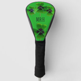 Lucky Irish Green Monogram Initialen Gepersonalise Golfheadcover