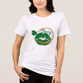 Lucky Irish Kiss Green Gold St Patricks Day Tri-Blend Shirt (Voorkant)