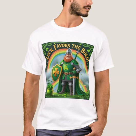 Lucky Irish Knight - St. Patrick's Day T-shirt (Voorkant)