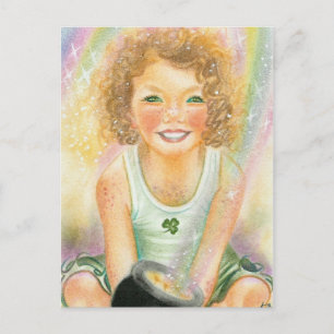 Lucky Irish Leprachaun Briefkaart