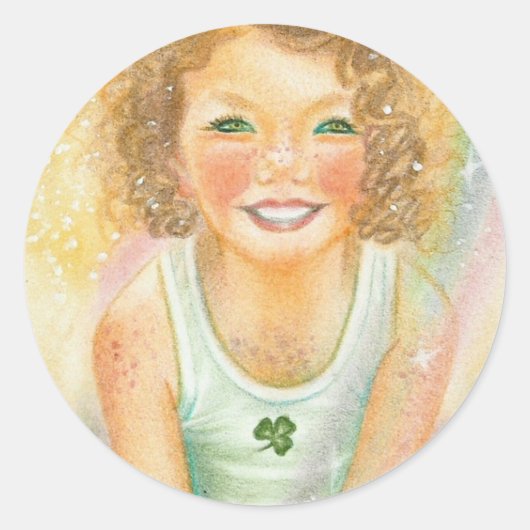 Lucky Irish Leprachaun Sticker (Voorkant)