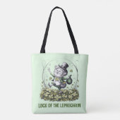 Lucky Irish Leprechaun Tote Bag (Achterkant)