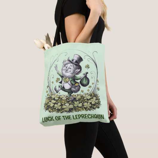 Lucky Irish Leprechaun Tote Bag (Dichtbij)