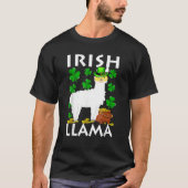 Lucky Irish Llama Shamrock St Patrick Day Animal G T-shirt (Voorkant)