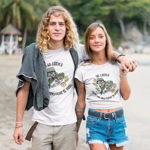 Lucky Irish Love Gift voor Boyfriend Sugar Skulls T-shirt