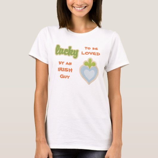 Lucky Irish Love Heart T-shirt (Voorkant)