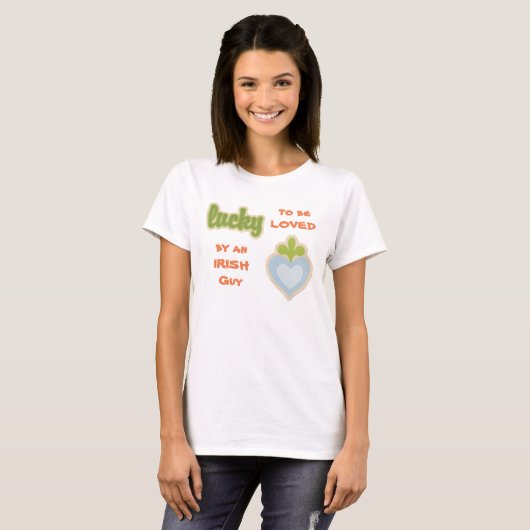 Lucky Irish Love Heart T-shirt (Voorkant volledig)