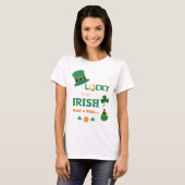 Lucky irish maakt een wens T-Shirt (Voorkant volledig)