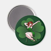 Lucky Irish Pin Up Meisje Koelkast Magnet Lucky Gi (Voorkant / Achterkant)