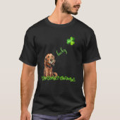 Lucky Irish Setter Dog Shamrock St Patrick's Day T-shirt (Voorkant)