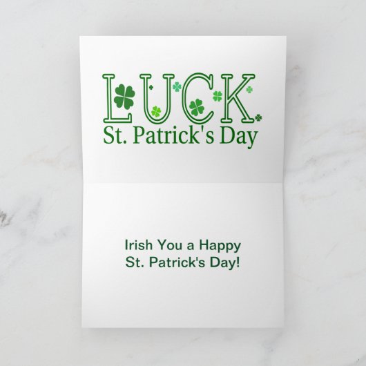 Lucky Irish Setter St. Patrick's Day Wenskaart Kaart (Binnen)