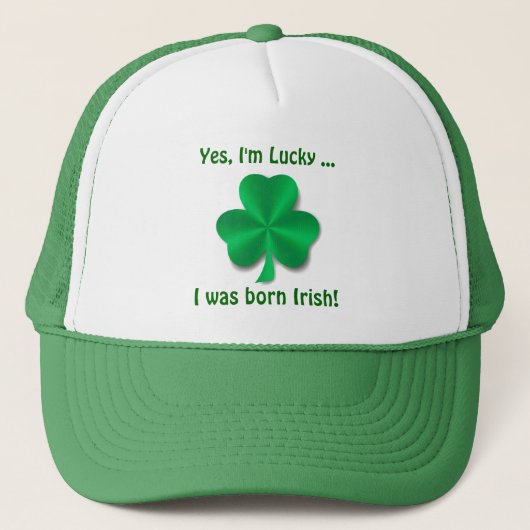 Lucky Irish Shamrock Baseball Pet (Voorkant)