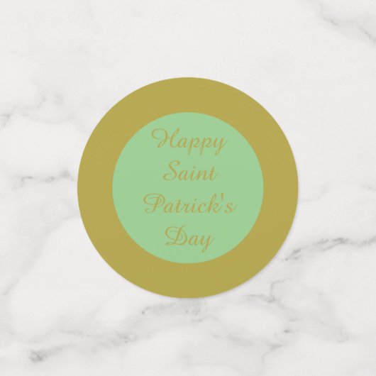 Lucky Irish Shamrock Gold Coin Custom Confetti (Kleine voorkant)