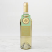 Lucky Irish Shamrock Gold Coin Custom Flessenhanger (Op fles)