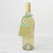 Lucky Irish Shamrock Gold Coin Custom Flessenhanger (Schuin)