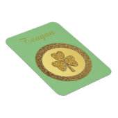 Lucky Irish Shamrock Gold Coin Custom Magneet (Rechterzijde)