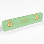 Lucky Irish Shamrock Gold Coin Custom Naambordje