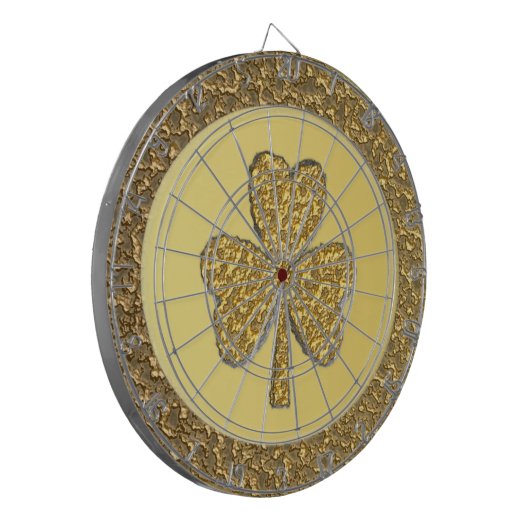 Lucky Irish Shamrock Gold Coin Dartbord (Voorkant Links)