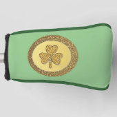 Lucky Irish Shamrock Gold Coin Golfheadcover (Voorkant)