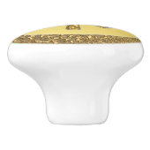 Lucky Irish Shamrock Gold Coin Keramische Knop (Zijkant)