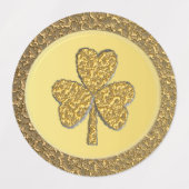Lucky Irish Shamrock Gold Coin Labels (Design 2)