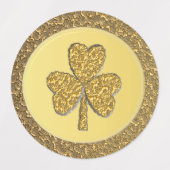 Lucky Irish Shamrock Gold Coin Labels (Design 1)