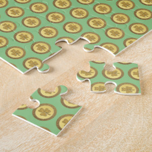 Lucky Irish Shamrock Gold Coin Legpuzzel
